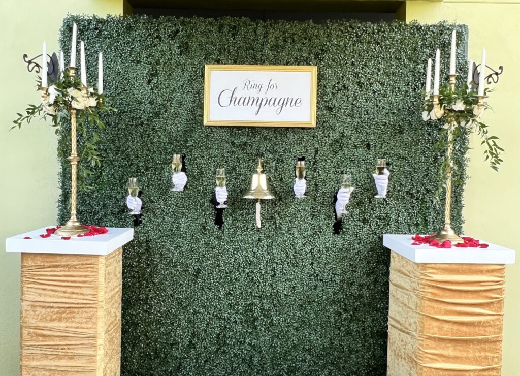 Champagne Wall, guest decor - Tampa Events